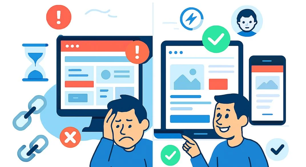 اشتباهات طراحی سایت